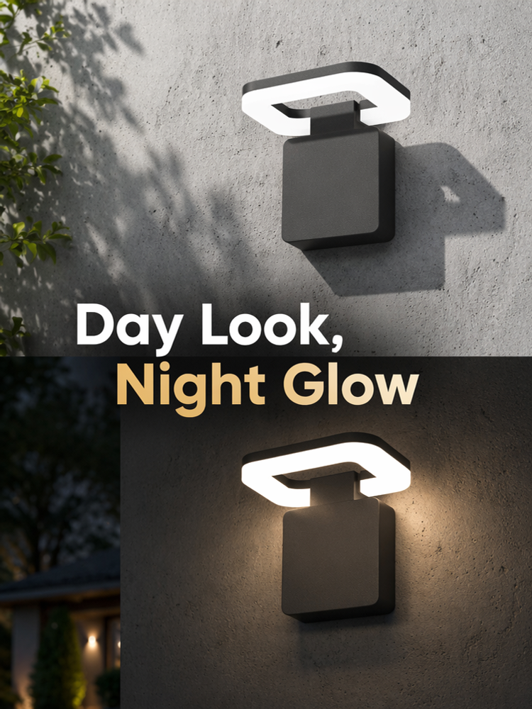 Weatherproof Square LED Outdoor Wall Lights Lantern Style For Garden Fence Courtyard Patio