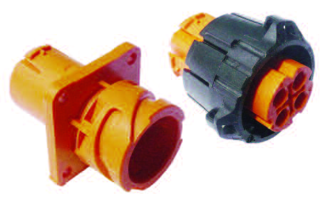 High voltage 4 way connector ITT CANNON 121668-0022 meeting ISO 15170 standard for automotive applications