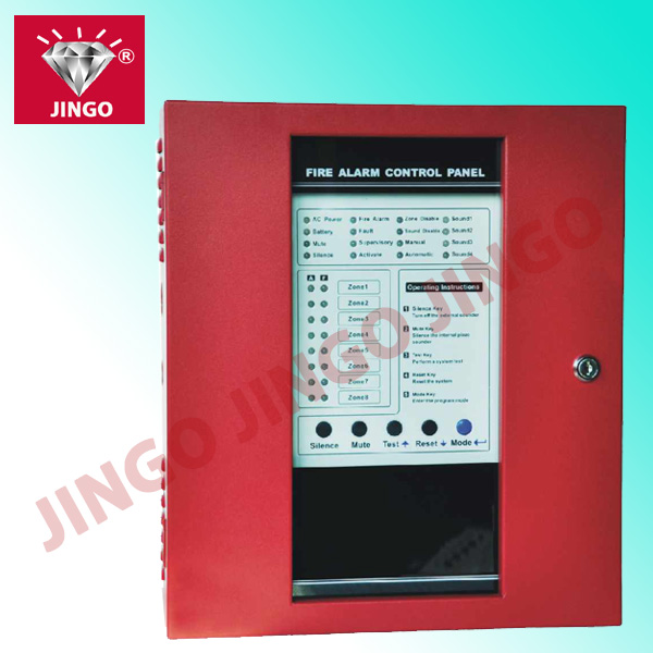 Fire engineering conventional alarm systems 24V 8 zones control panel