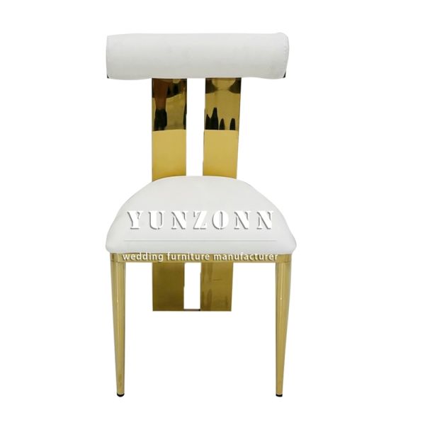 New Design Event Gold Stainless Steel Dining Wedding Chair for Wedding Furniture Rental