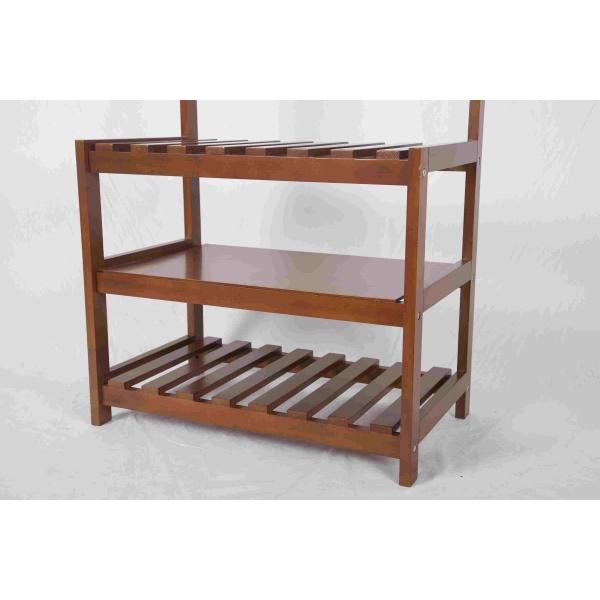 Home / Office Walnut Coat Hanger Stand Elegant Solid Wood W60*D35*H167CM