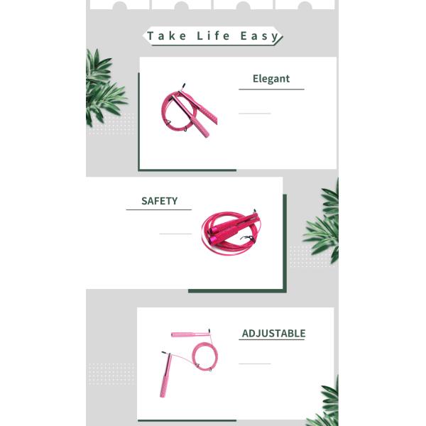 118in Heavy Duty Skipping Speed Adjustable Jump Ropes For Fitness