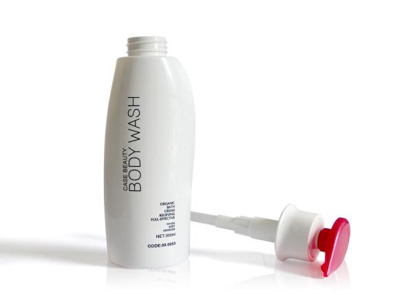 White PET Empty Plastic Shampoo Bottles Body Wash Products Containers