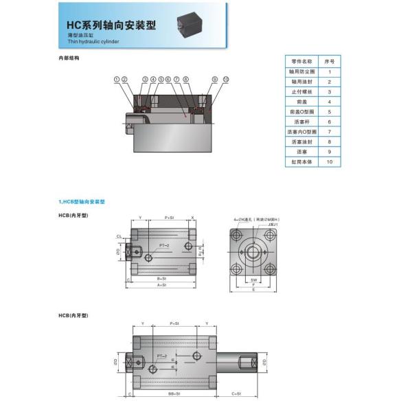 Цилиндр логотипа OEM тонкий гидравлический