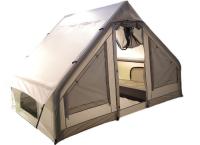 Outdoor 300X200X200CM Canvas Inflatable Camping Tent House Double Layer Beige Cotton