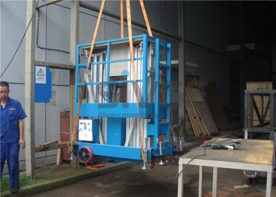 Push Around Vertical Mast Lift , 12 Meter Working Height Electric Work Platform