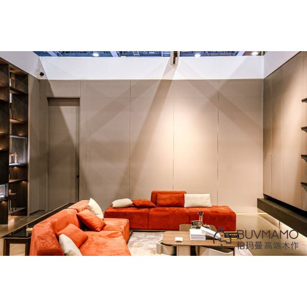                    Modern L Shaped Velvet Fabric Upholstered Long Couch Modular Sectional Sofa for Living Room             
