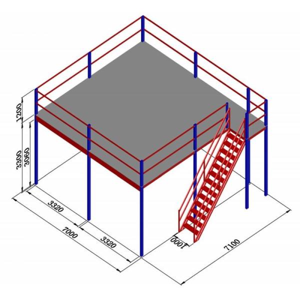 Multi Level Storage Mezzanine Rack 12000mm Mezzanine Flooring Systems