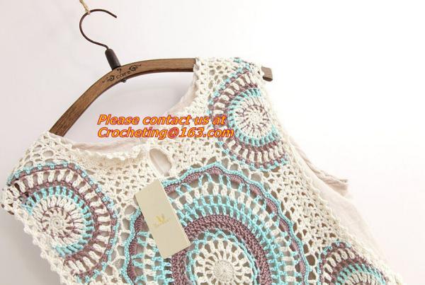Mori Gilet Women Navy Blue Beige Fringe Crochet Vest Femme Knitted Hollow Out Spring Summe