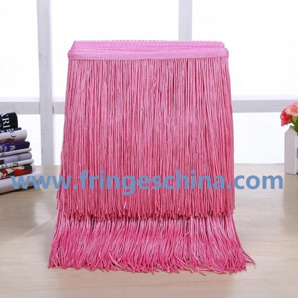 Fluorescent color custom design OEM rayon fringes trimming for garment clothes decoration