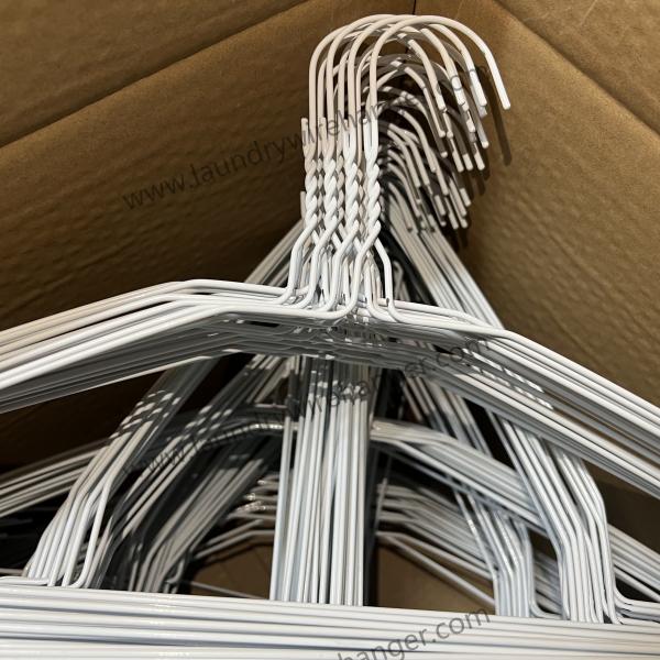 Customized Diameter  Laundry Wire Hanger In White For Dry Cleaner