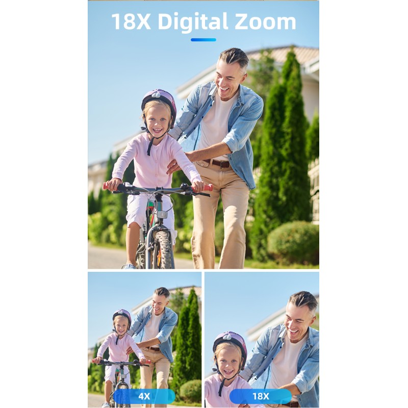 UHD 4K Video Camera 18X Digital Zoom 3.0 Inch IPS Screen Camcorder Vlogging Camera for YouTube with Wifi &Night Vision