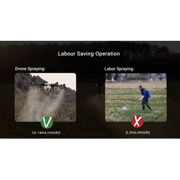 Dron agrícola profesional de alta capacidad de carga y GPS para el control preciso de plagas en