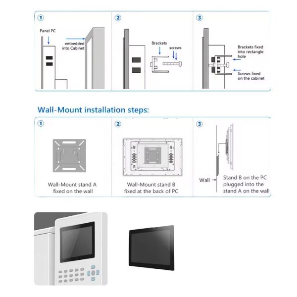 15.6inch Window Android Industrial Touchscreen AIO LCD 15.6inch Open Frame Industrial Panel PC with Touch Display Monitor