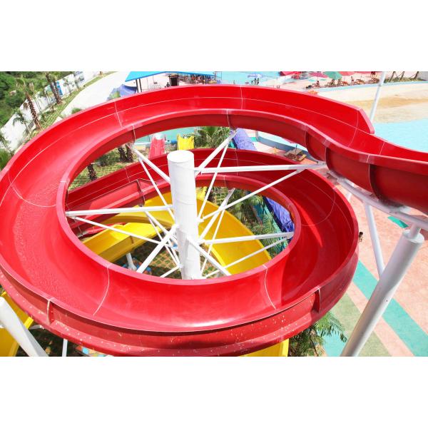 Outdoor Custom Water Slides Fiberglass , Popular Water Park Equipment