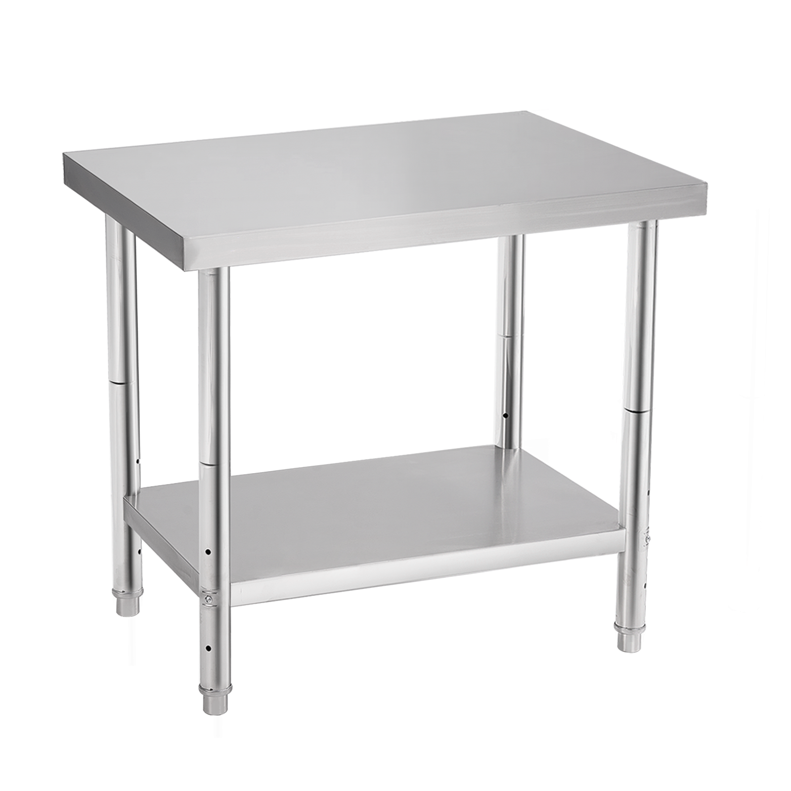 Customizable 304 Stainless Steel Workbench with Adjustable Height Legs and 500 kg/㎡ Load Capacity