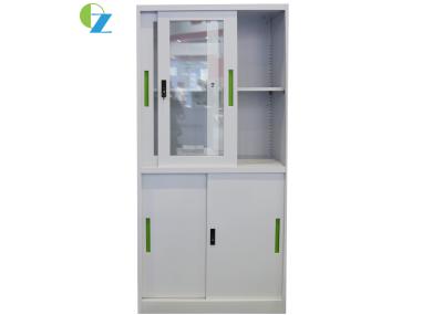 Estrutura de vidro de aço do armário H1850*W900*D400 da porta deslizante (milímetro) KD para o escritório