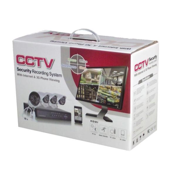 4CH NVR Kit CCTV Surveillance Security Camera System with Customized 4pcs Dome Cameras