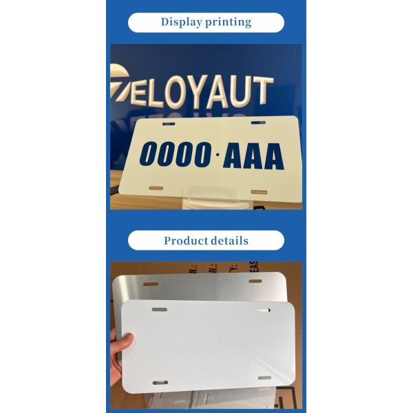 Wholesale Sublimation Car License Plate Blanks 12x6 Inch Personalized Custom Aluminium Car Nameplate Hide