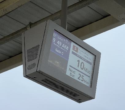 55inch Dual Sided Hanging Bus Stop Digital Signage IP55 Outdoor Display