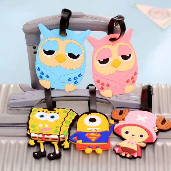 Custom 3D soft silicone luggage tag/ rubber bag tag/ pvc luggage tag custom airplane travel ID