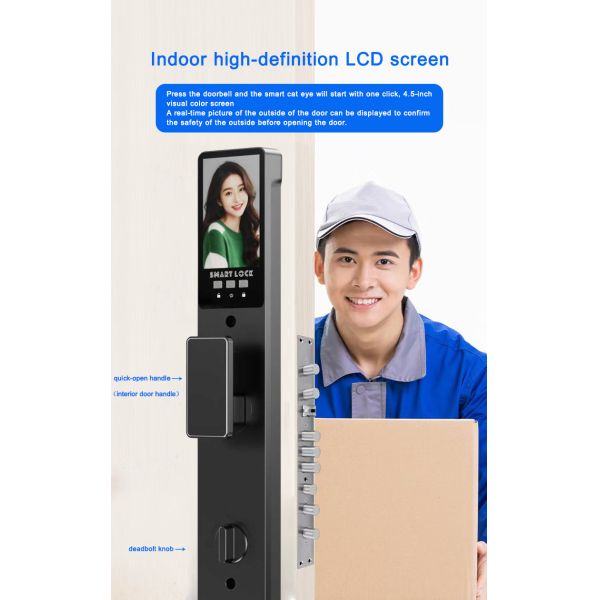 Smart Face Recognition Door Lock with Fingerprint, App Control & Multi-Access Unlock