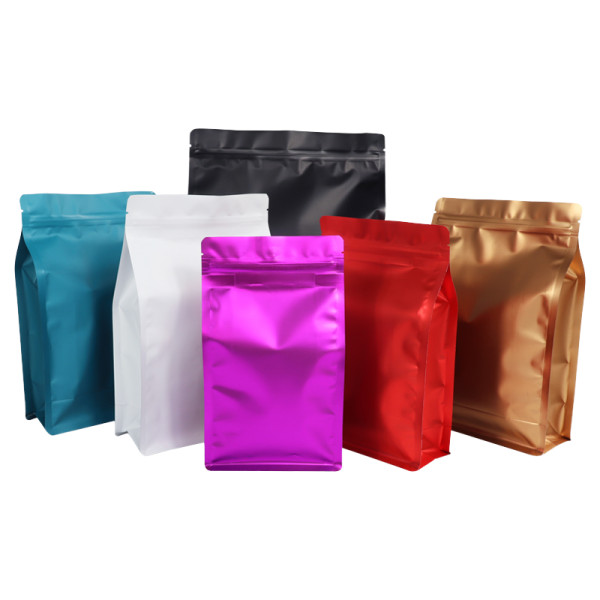 Custom Printed Matte Finish Moisture Proof Stand up Pouch Reusable Ziplock Tear Notch Potato Chips Pet Food PE