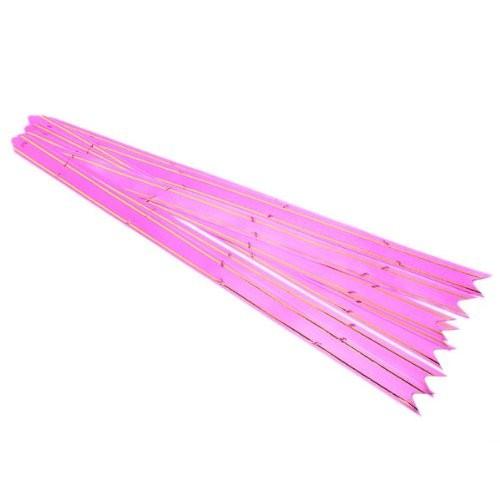 10Pcs 5cm 2in Butterfly Style Golden Edge Pull Ribbon Bows Dark Pink for Gift Packing