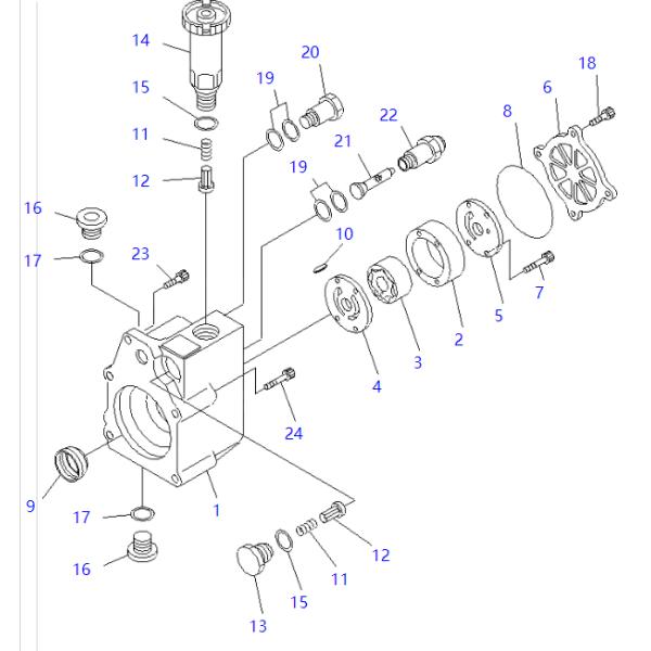 6217-71-1120 6217-71-1121 6217-71-1122 Bomba de combustible ASSY Komatsu Piés de repuesto para 6D140-3