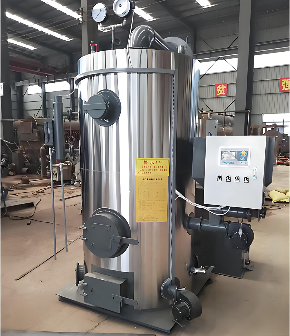Fully Automatic 0.5 Ton Biomass Pellet Steam Boiler Vertical With PLC Control System