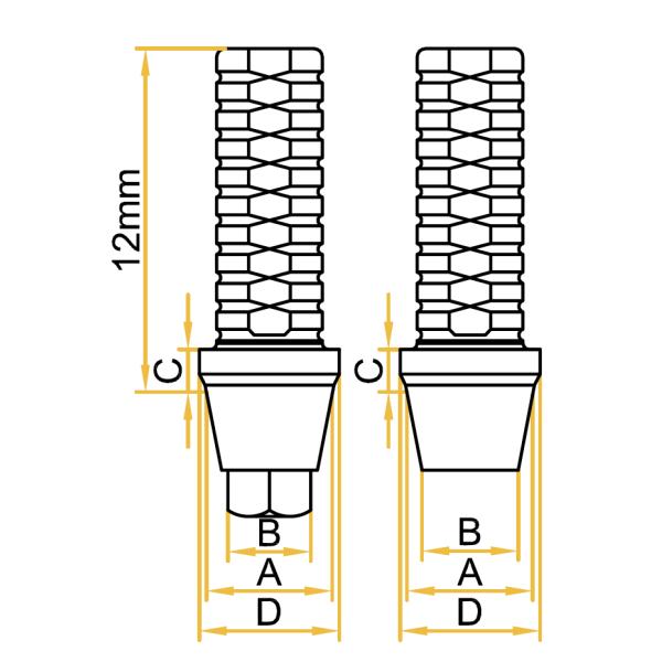 1pc atornillan 5.0m m Astra Osseospeed Temporary Abutments