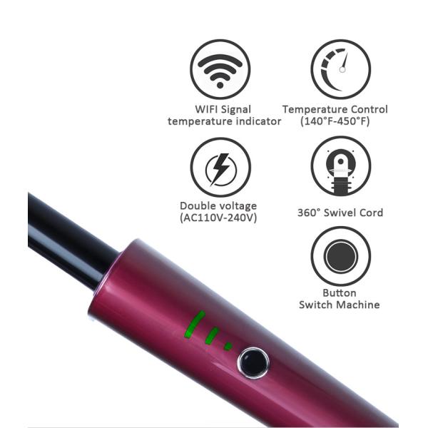 60S fast heat up Ceramic Hair Curler , CE Ceramic Coated Curling Iron