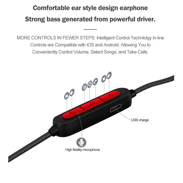 Ultra Long Battery 70mAH Hanging Earbuds 5V Necklace Bluetooth Headphones