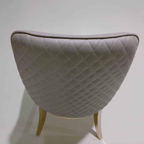 Mesh Weave High Back Velvet Dining Chairs 920mm Height White Fabric