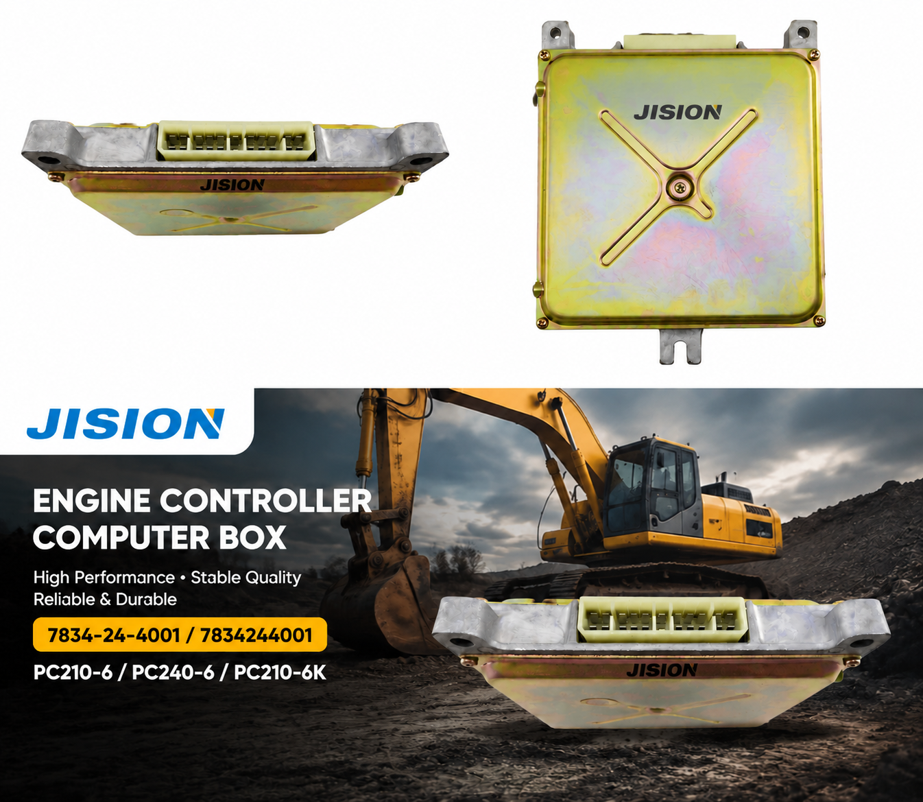 7834-24-4001 Engine Controller Computer Box for Komatsu PC210-6 PC240-6 PC210-6K Excavator ECU Control Unit