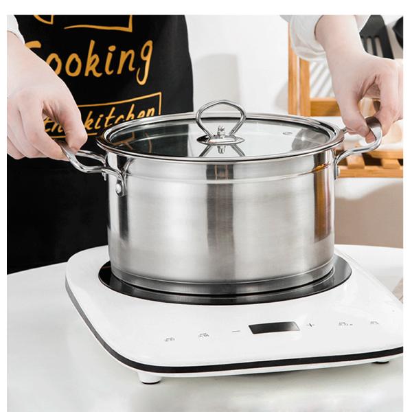 Бак супа еды нержавеющей стали самого ходового товара Амазонки варя бак со стеклянной крышкой