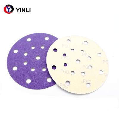 120 furos do disco 17 de Grit Anti Clog Zirconia Sanding para a madeira e o carro