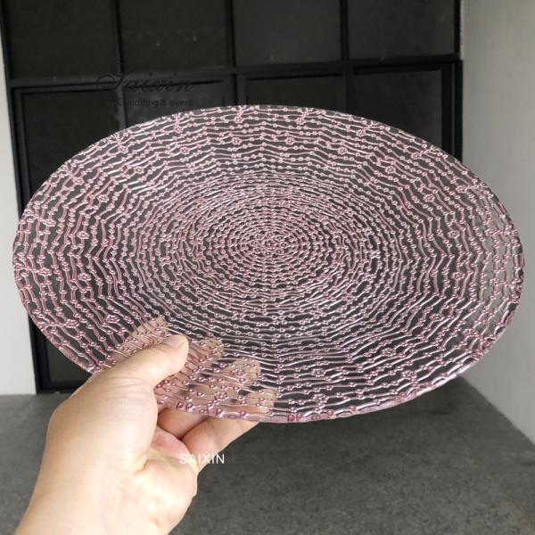 Роскошные черные пластинки для зарядки свадебная посуда ромбоидное стекло 32 см