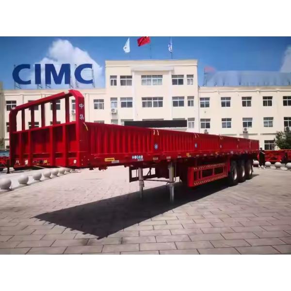 CIMC 3 Ejes 40 -100T Carga a granel Transporte de utilidad Estaca Animal Pared lateral Camión Recinto Semirremolque