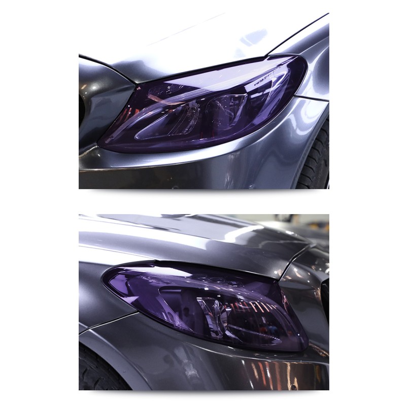 30cm*10m Photochromic TPU Car Lamp Film Clear to Black Car Headlight Film