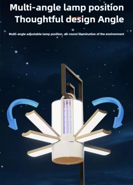 JZ 3 in 1 USB Rechargeable Night Light and Mosquito Killer Lamp for Camping and Traveling Bug Zapper with 4000mah Big Battery