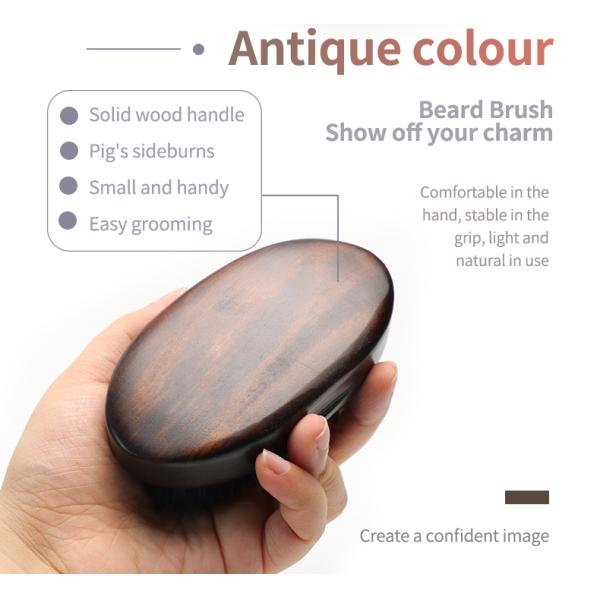 El mango de madera 100% de jabalí cepillo de barba el complemento perfecto para su rutina de aseo