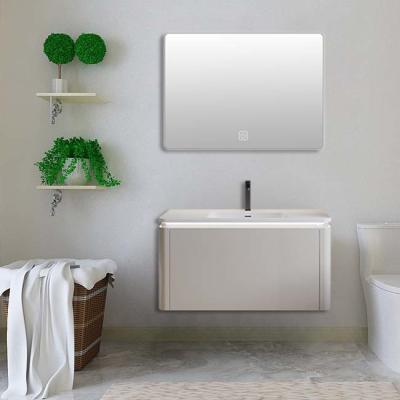 Solid Wood Slate Bathroom Vanity 80*50*48cm Small Wall Mounted Bathroom Cabinet