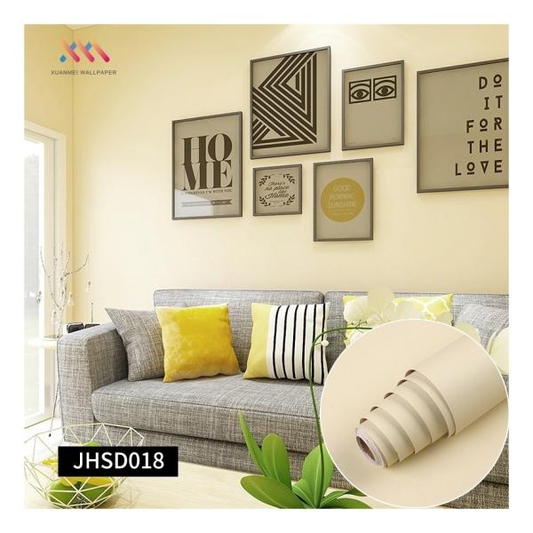Removable DIY Plain Light Grey Wallpaper 60cm*10m Adhesive Vinyl Wallpaper