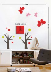 15A006 Fashion Beautiful Wall Sticker Clock Wall Decoration