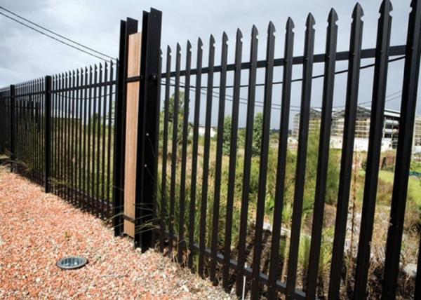 Colorful Galvanized Palisade Fencing , D And W Type Security Palisade Fencing
