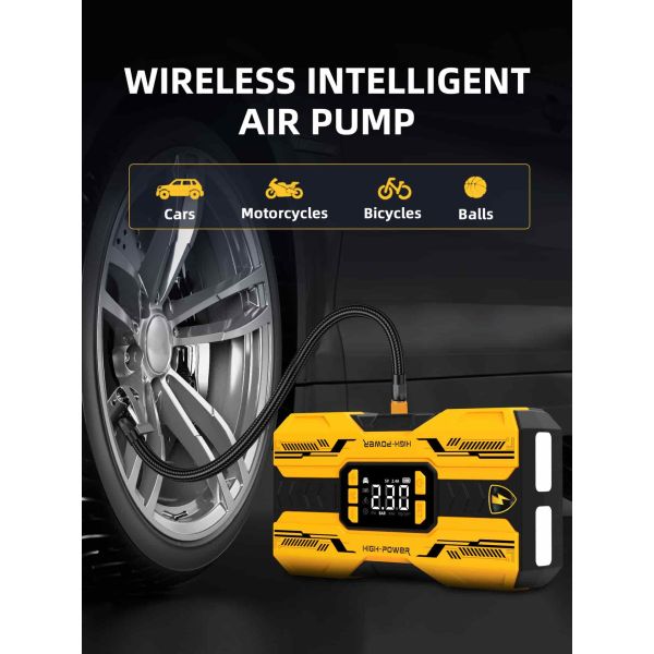 Multifunction 12V Portable Car Battery Jump Starter With Tire Inflator