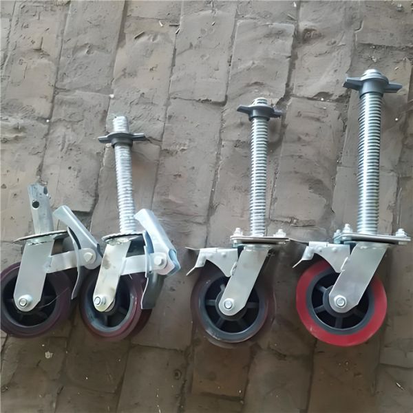 Polyurethane Scaffolding Castors with 360 Degrees Swivel and Total Lock Brake for Construction Mobility