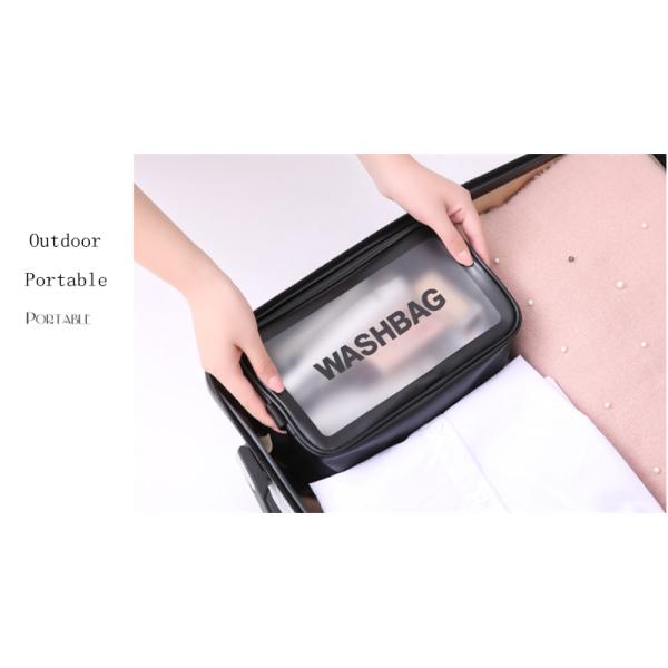 Transparent Waterproof Travel Wash Bag Hanging Makeup Storage Pouch