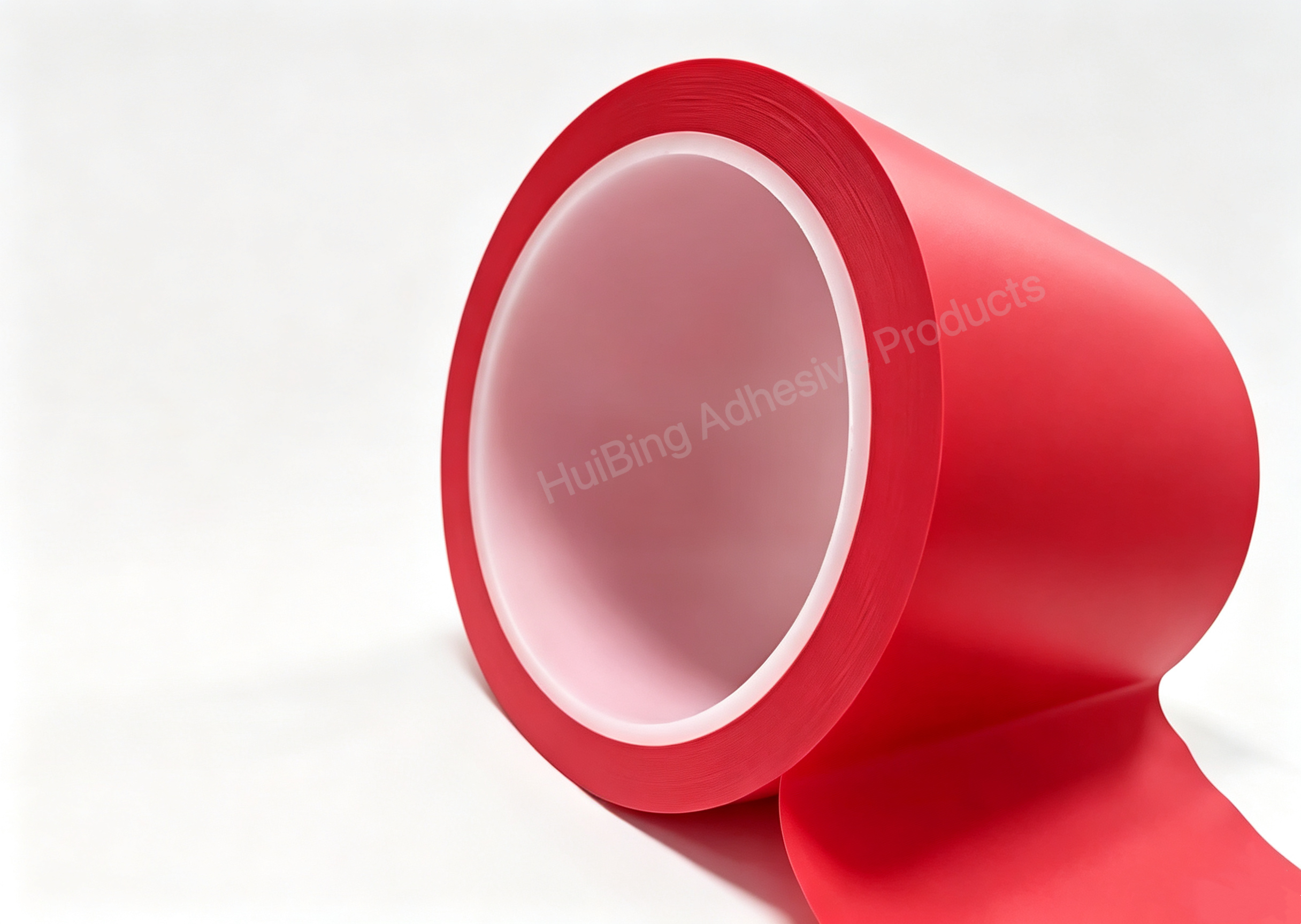 Red High Adhesion Easy Tear Silicone Masking Tape 200um Thickness for Professional Painting